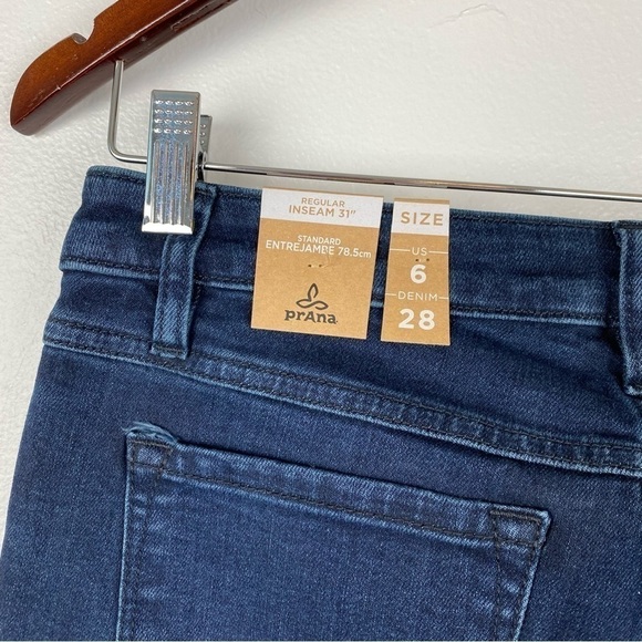 Prana Sienna Jeans Stretch Skinny Deep Blue Size 6/28 NWT - Picture 8 of 10